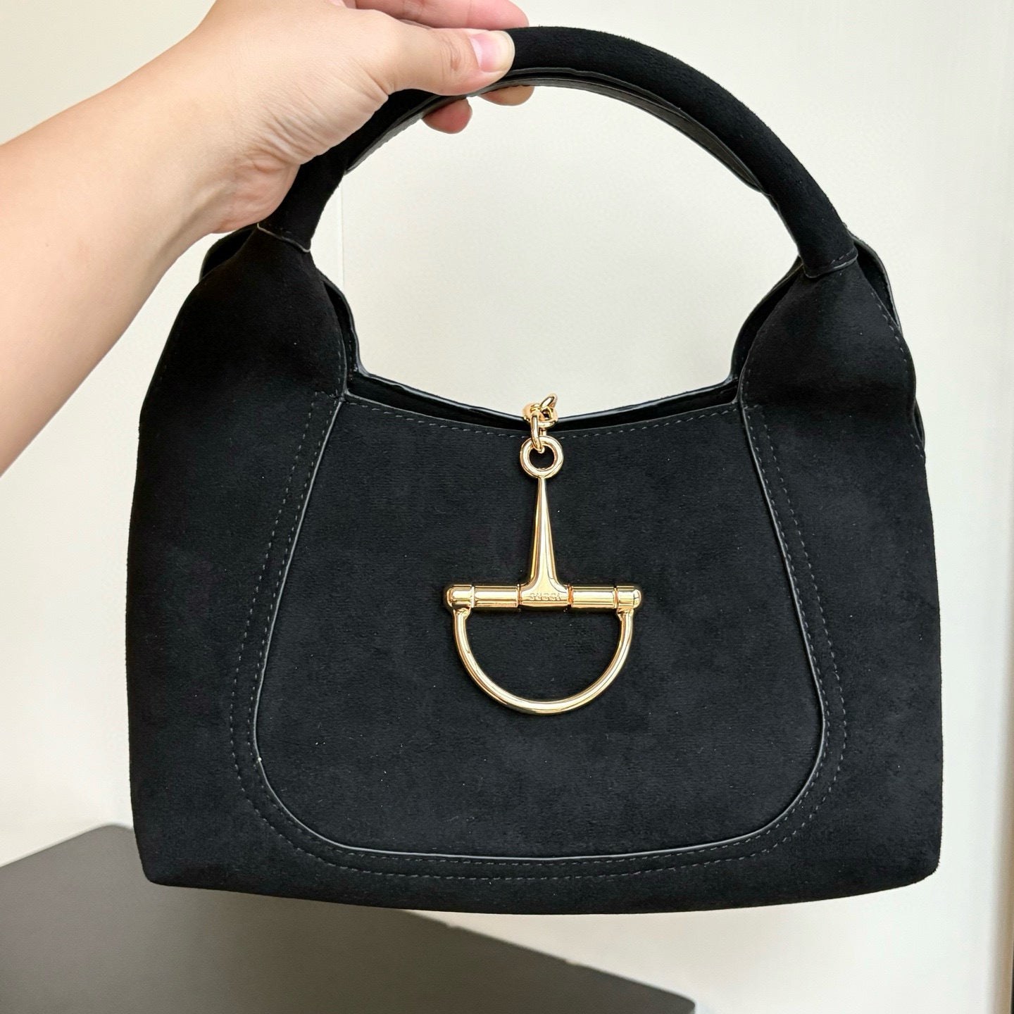 Maxi Suede Shoulder Bag :  Medium