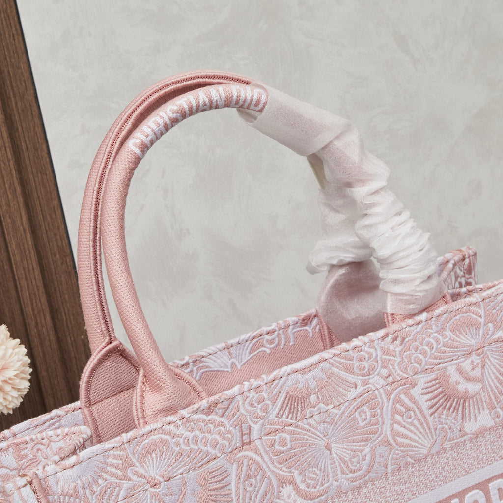 D Book Tote ( Light pink butterfly )
