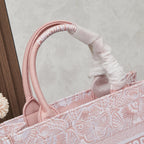 D Book Tote ( Light pink butterfly )