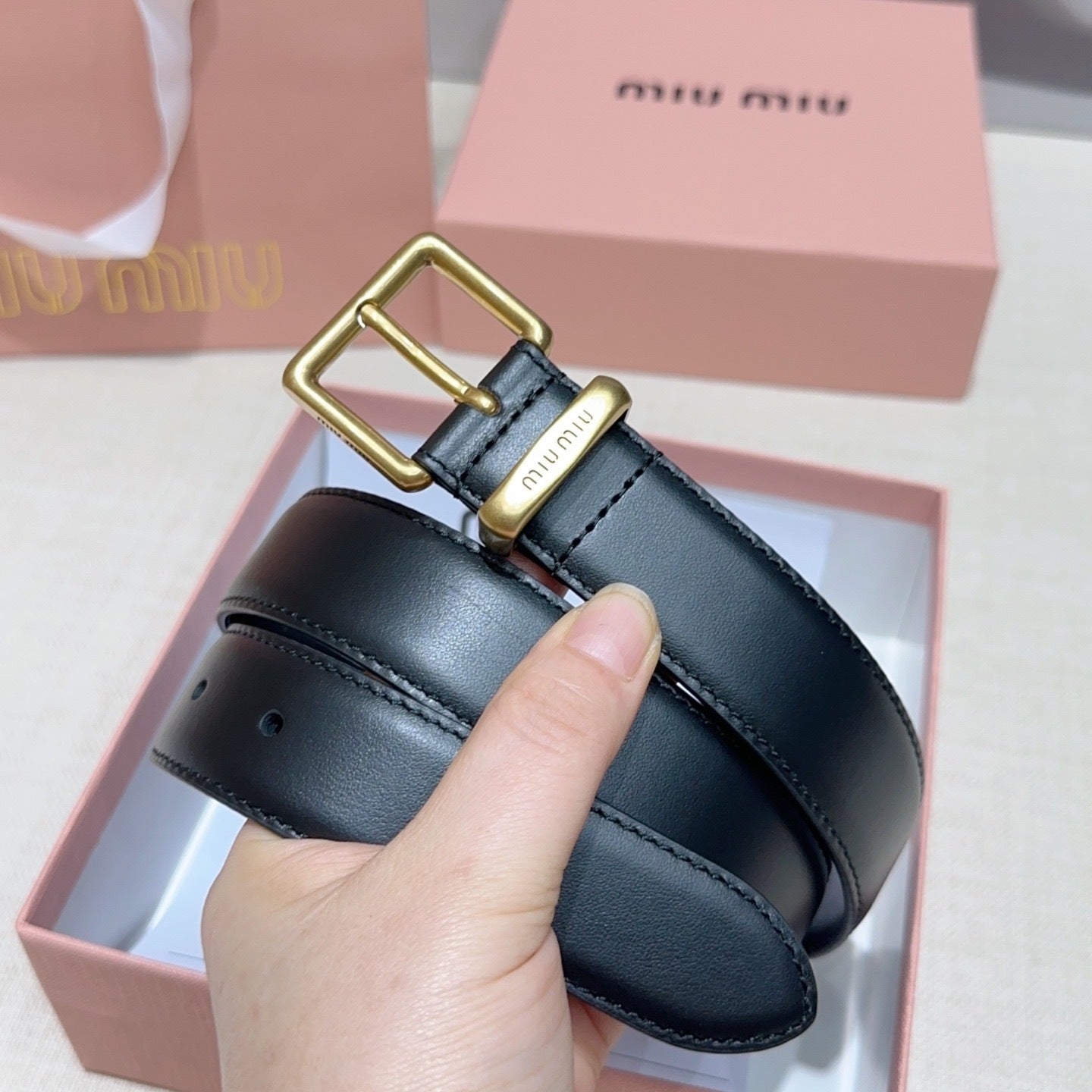 3.0cm Double-Sided Genuine Leather Belt