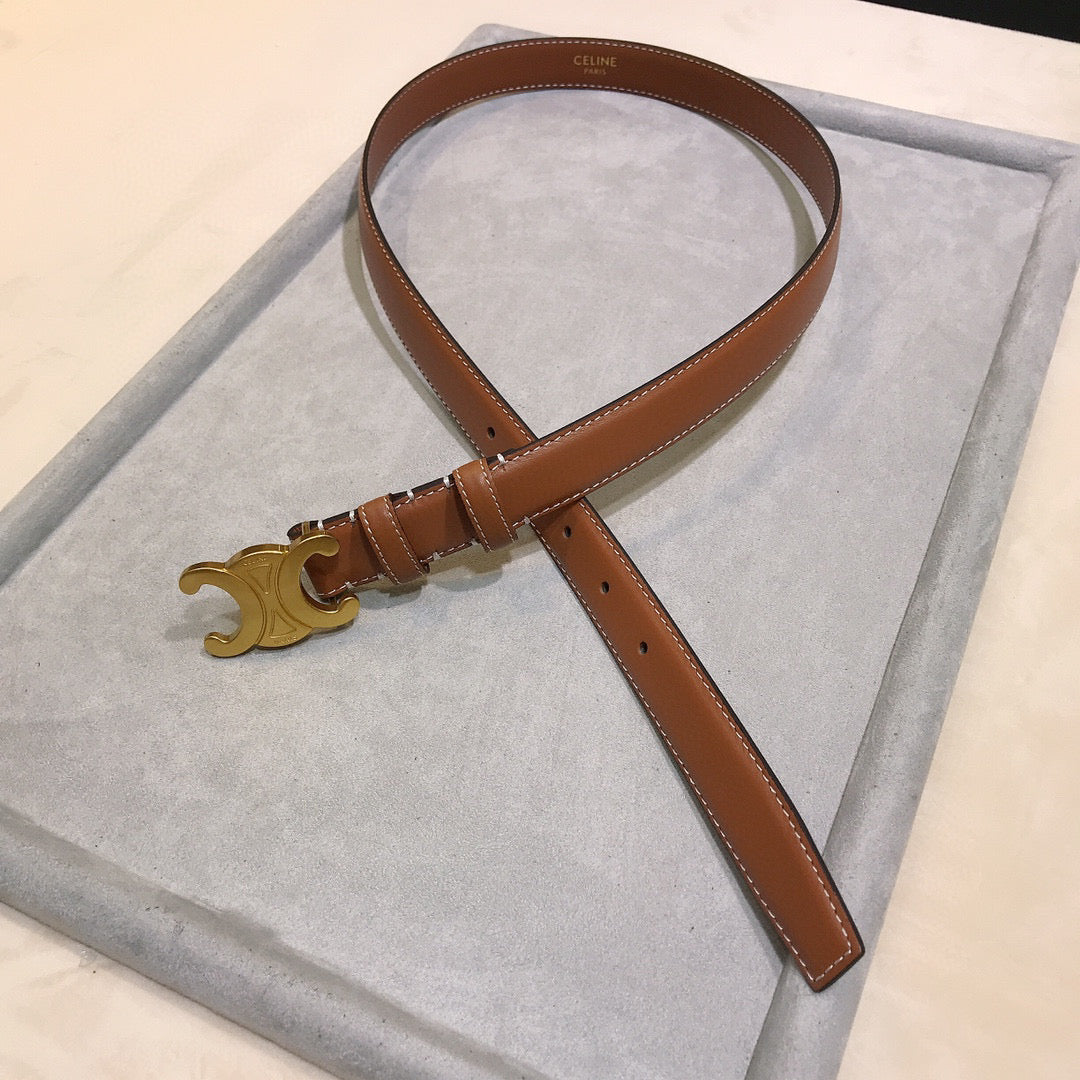 Reversible Taurillon Leather Belt : 2.5 CM