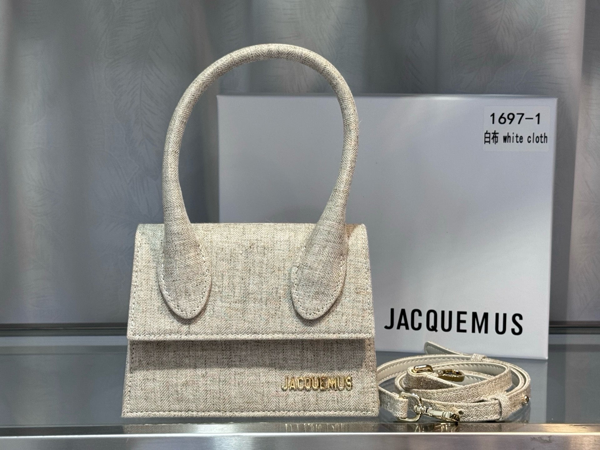 Chic Mini Top Handle Bag | Structured Fabric Design with Bold Logo Detail