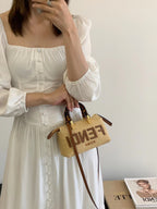 Summer Woven Mini Top Handle Bag (Caramel) –  Premium Quality