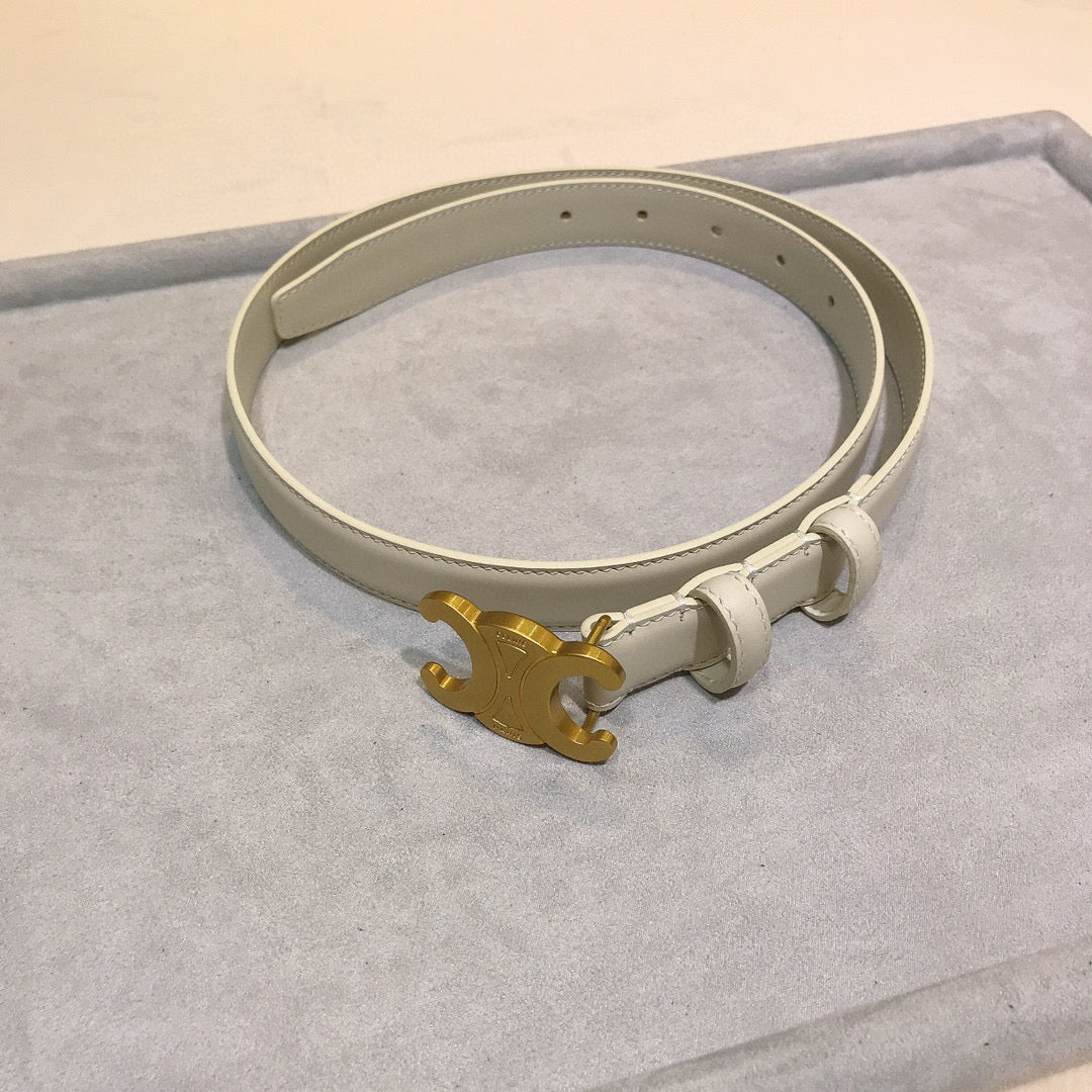 Reversible Taurillon Leather Belt : 2.5 CM