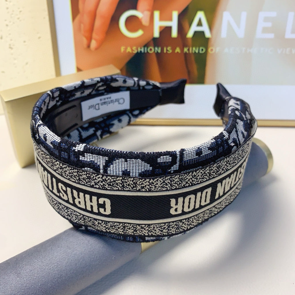 Luxury Wide Logo Headband — Elegant & Versatile