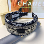 Luxury Wide Logo Headband — Elegant & Versatile