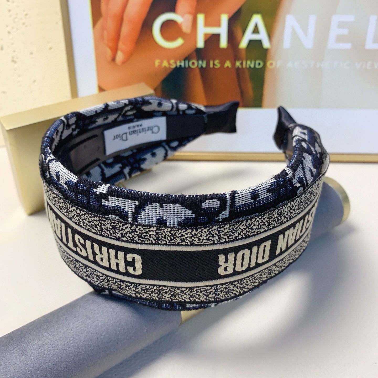 Luxury Wide Logo Headband — Elegant & Versatile