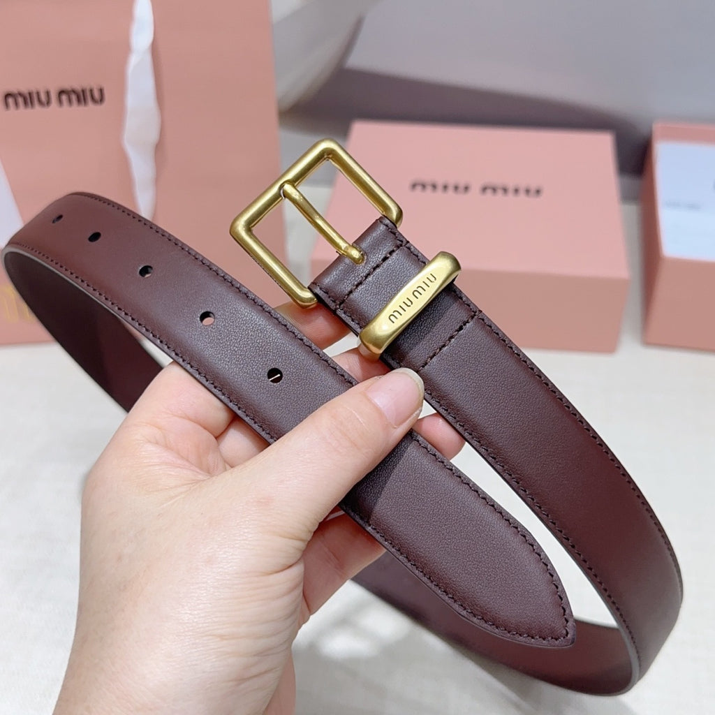 3.0cm Double-Sided Genuine Leather Belt