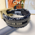 Luxury Wide Logo Headband — Elegant & Versatile