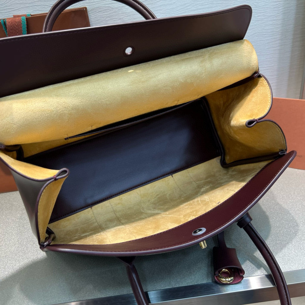 Smooth Calfskin Loom Tote Bag – Black