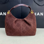 Quilted Suede shoulder bag