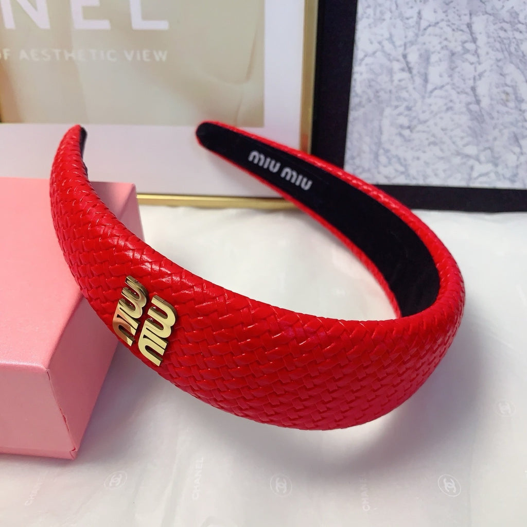 Luxury Wide Logo Headband — Elegant & Versatile
