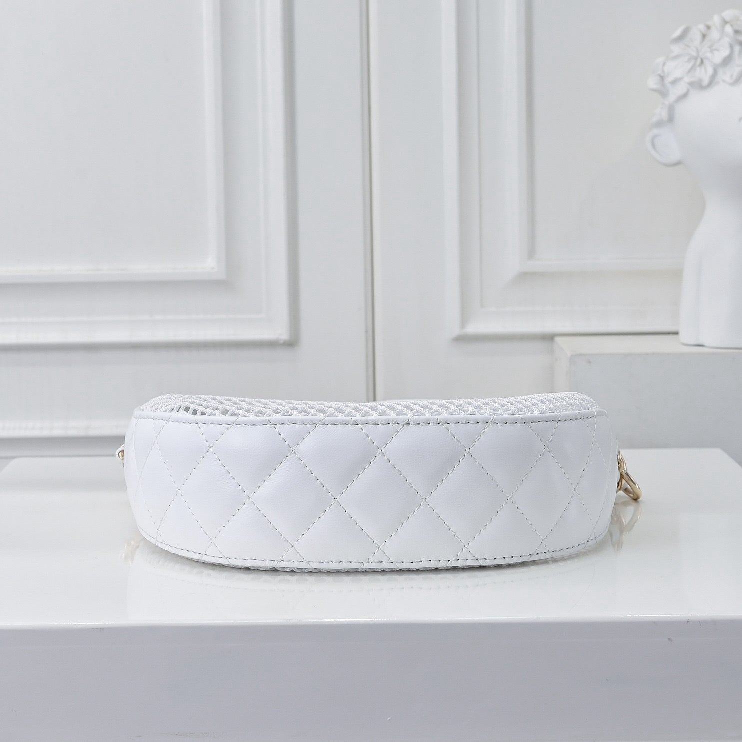 Mesh & Leather Chain Bag
