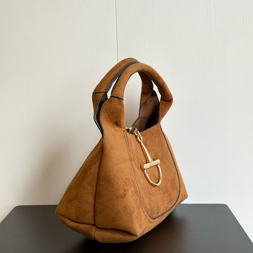 Maxi Suede Shoulder Bag :  Medium