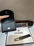 Premium Reversible Leather Belt with Detachable Waist Bag