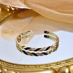 Elegant Diamond-Style Panther Bangle ✨