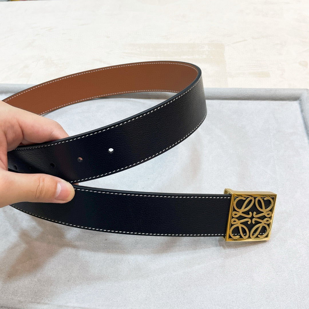 3.8 cm Reversible Calfskin Belt