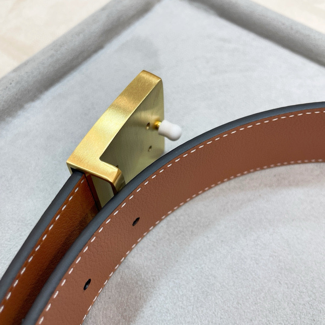 3.8 cm Reversible Calfskin Belt