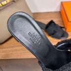 Luxury Oran-Style Velvet Sandals
