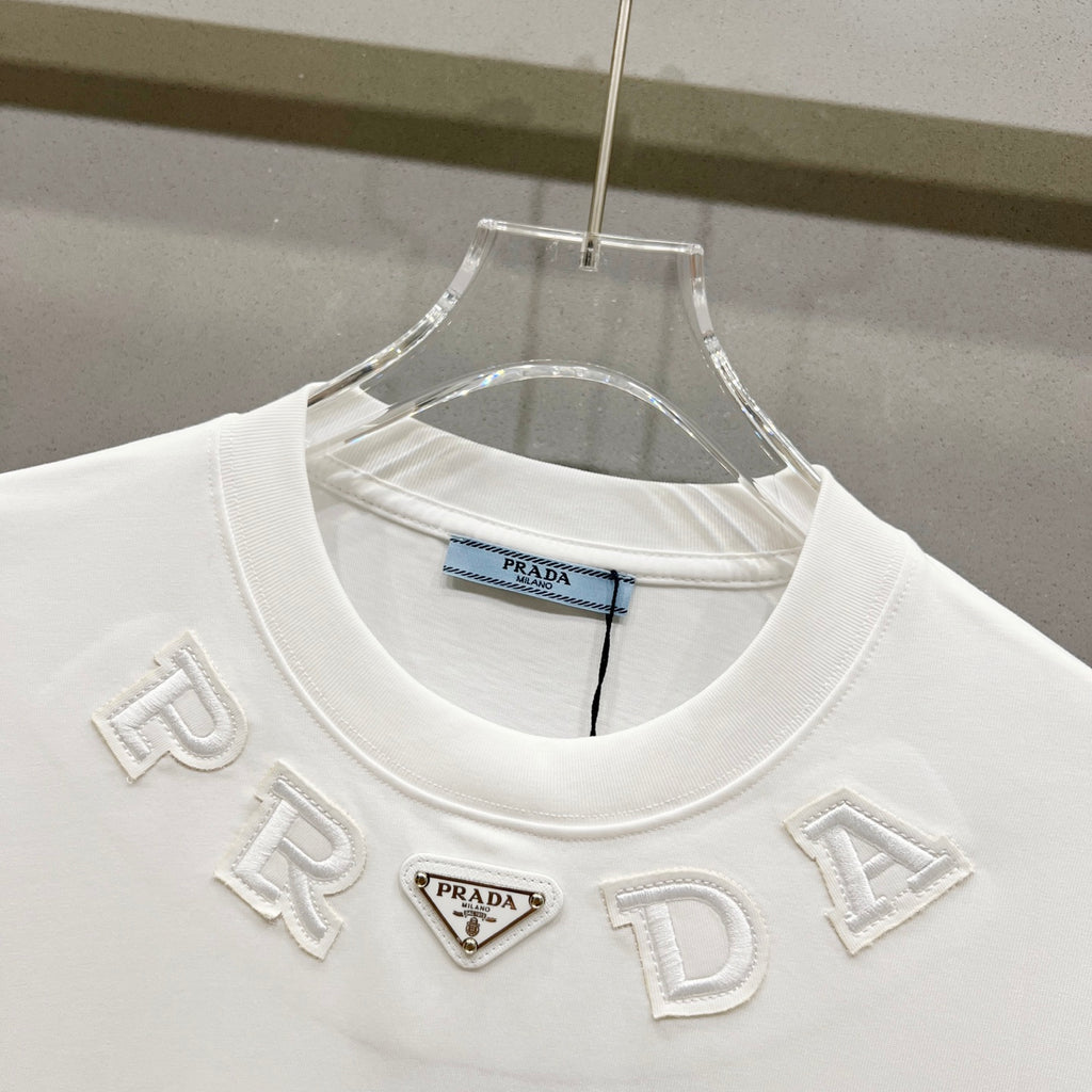 Unisex 260g Logo Patch Cotton T-Shirt