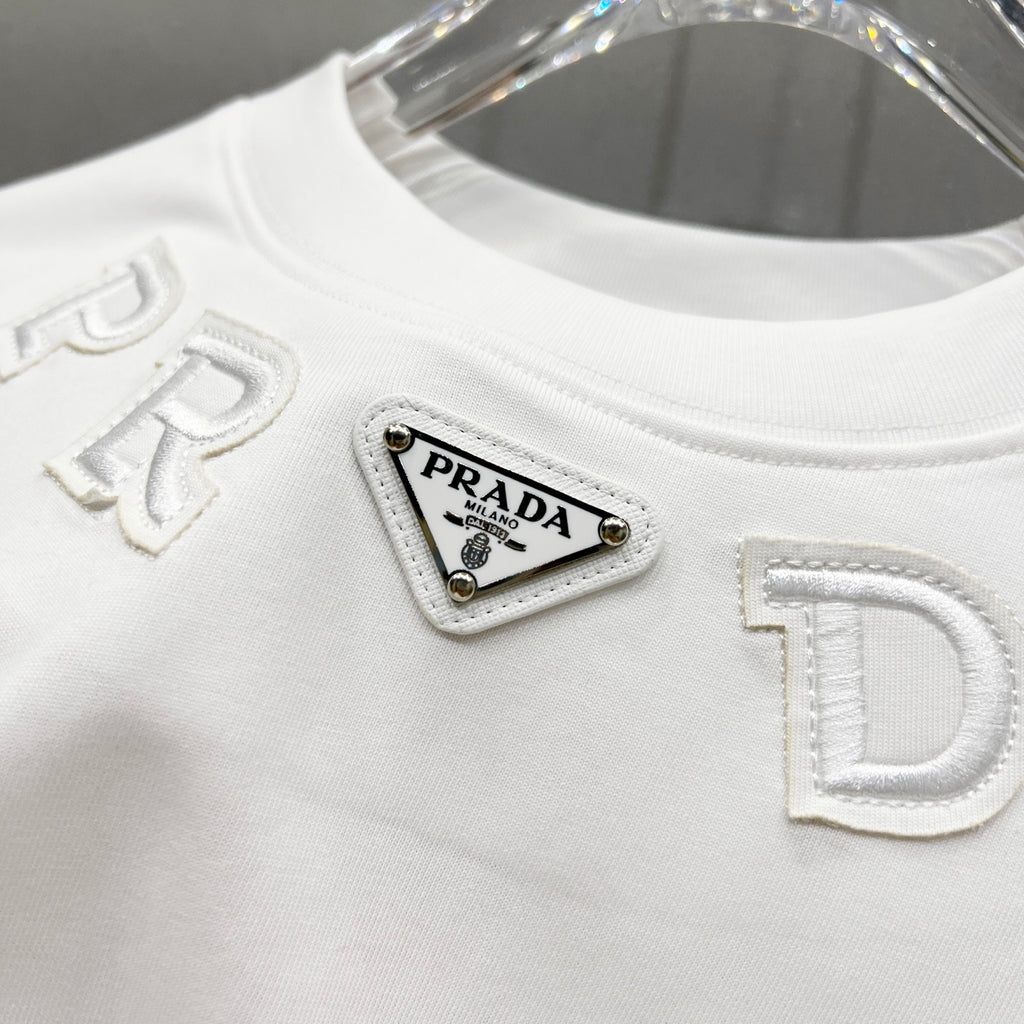 Unisex 260g Logo Patch Cotton T-Shirt