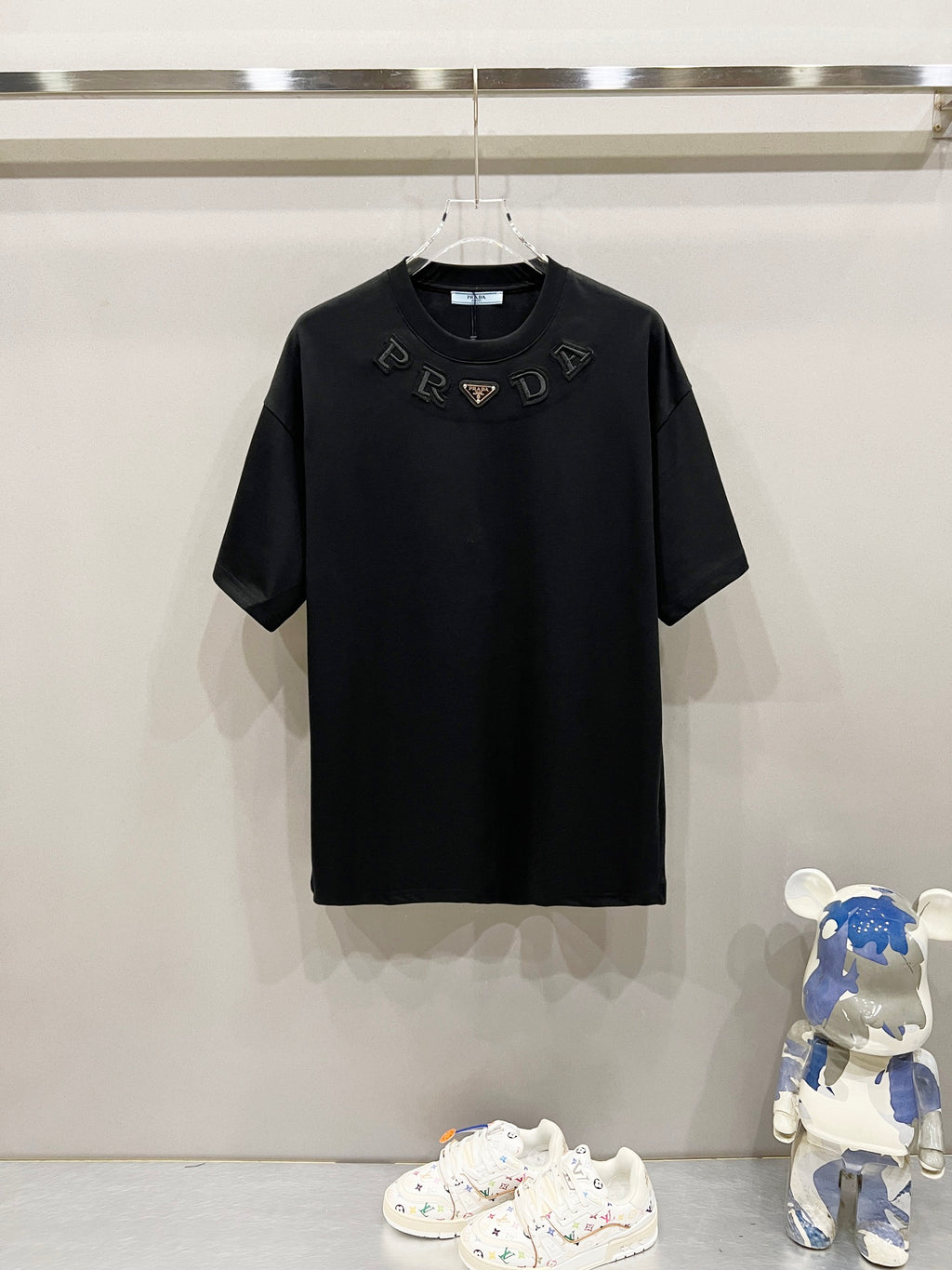 Unisex 260g Logo Patch Cotton T-Shirt