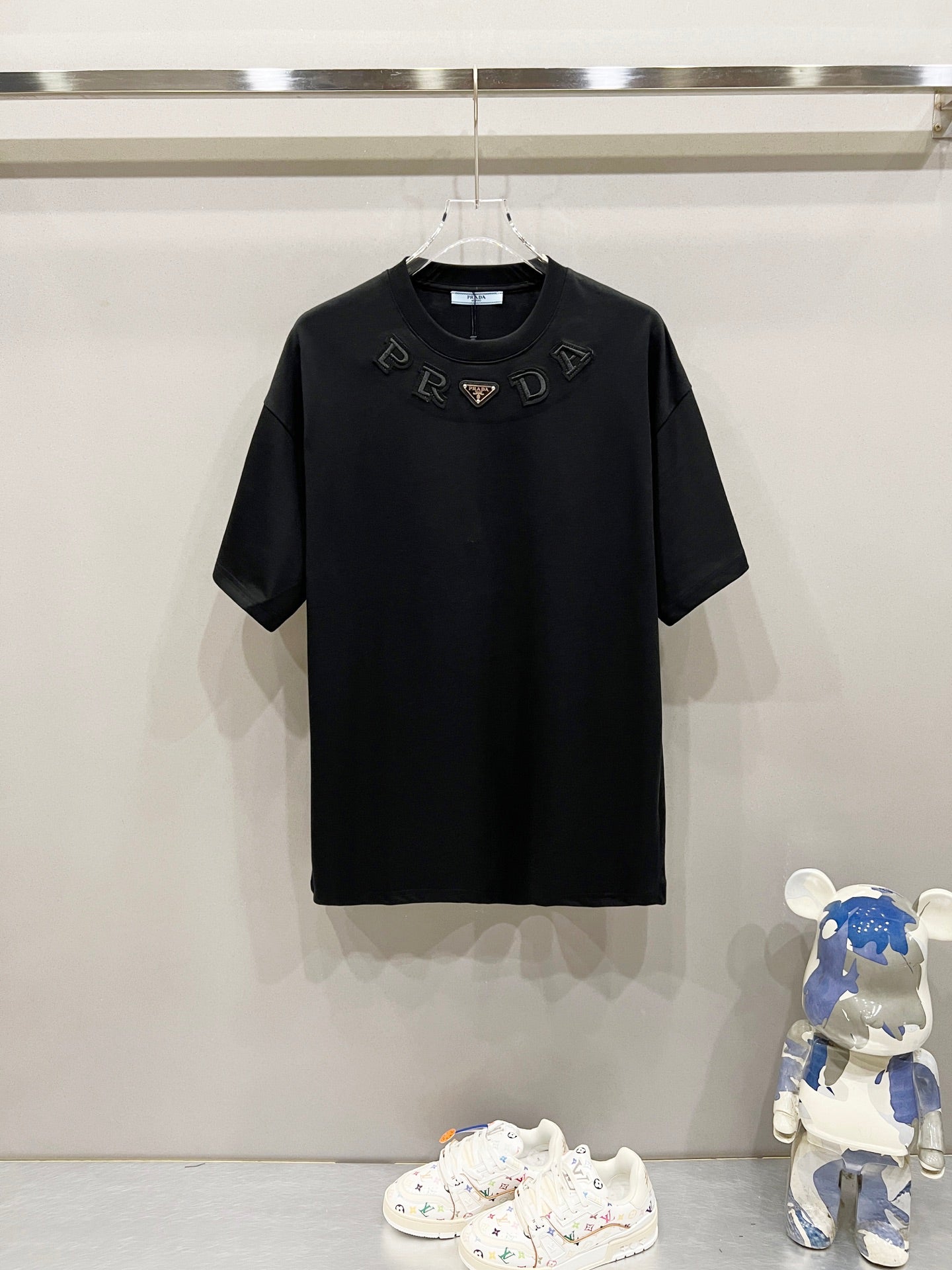 Unisex 260g Logo Patch Cotton T-Shirt