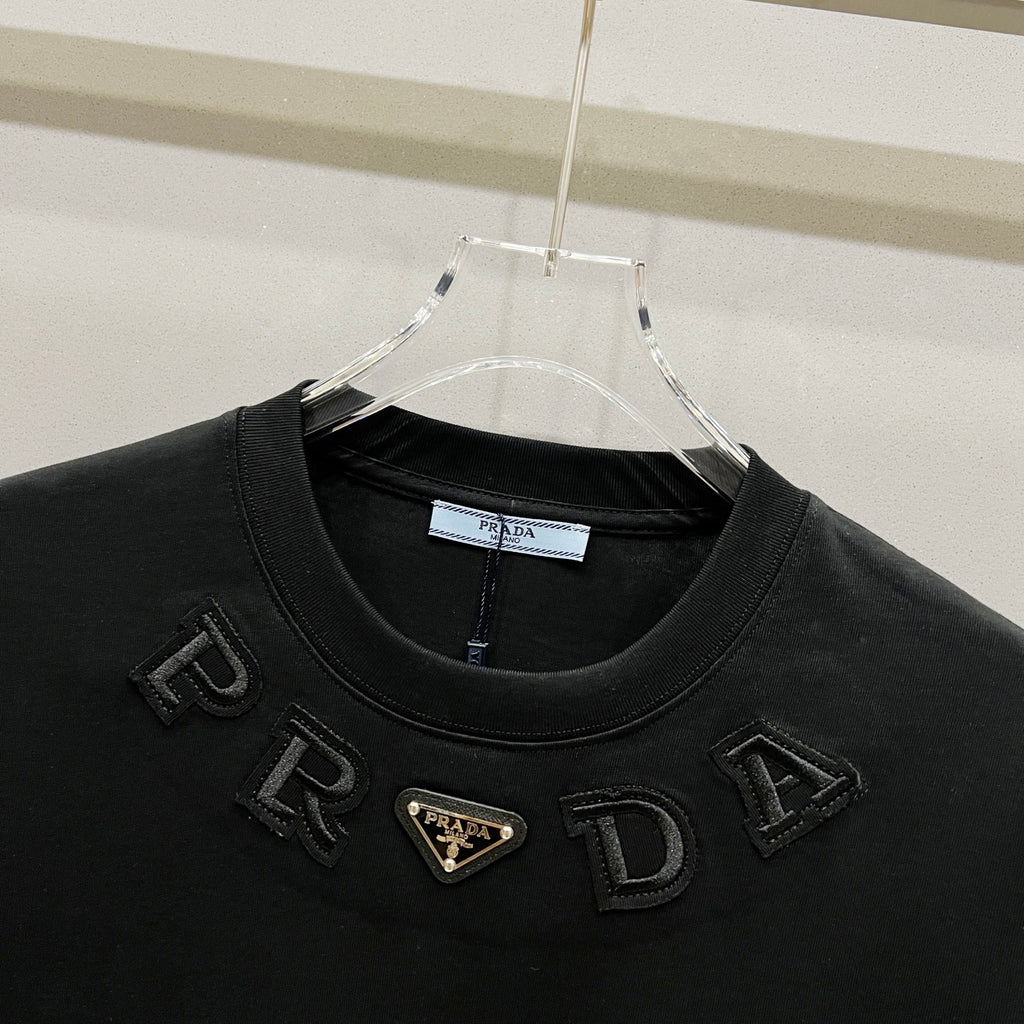Unisex 260g Logo Patch Cotton T-Shirt