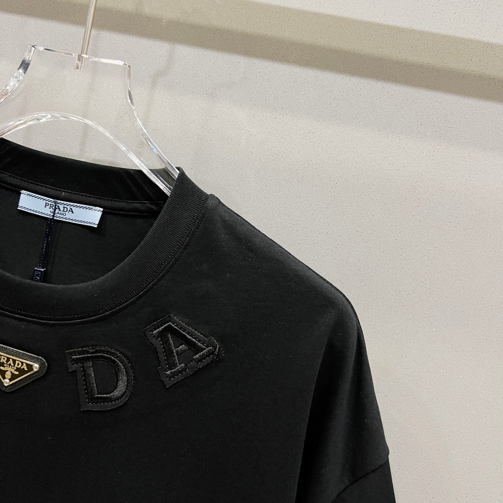 Unisex 260g Logo Patch Cotton T-Shirt