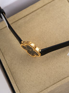 Luxury Clover-Inspired Silk Strap Watch