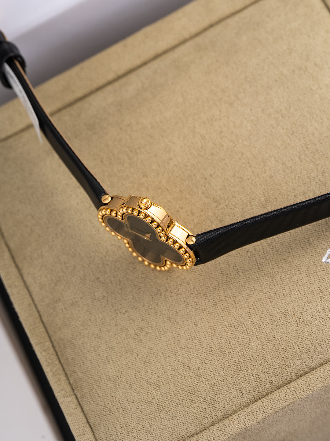 Luxury Clover-Inspired Silk Strap Watch