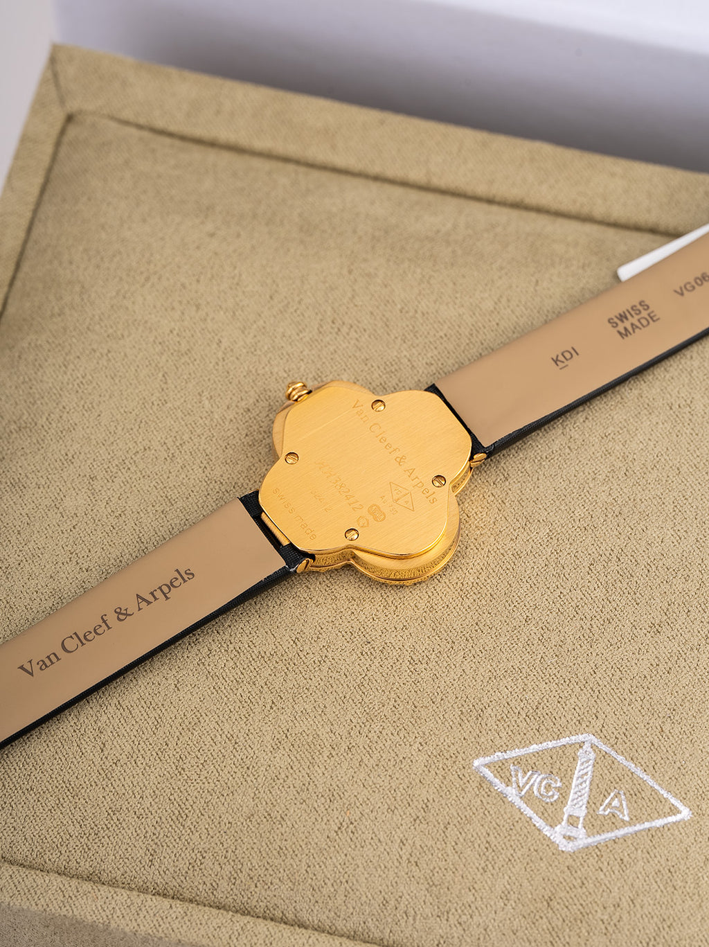 Luxury Clover-Inspired Silk Strap Watch