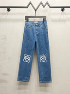 Unisex Straight-Leg Denim Jeans – Washed Finish