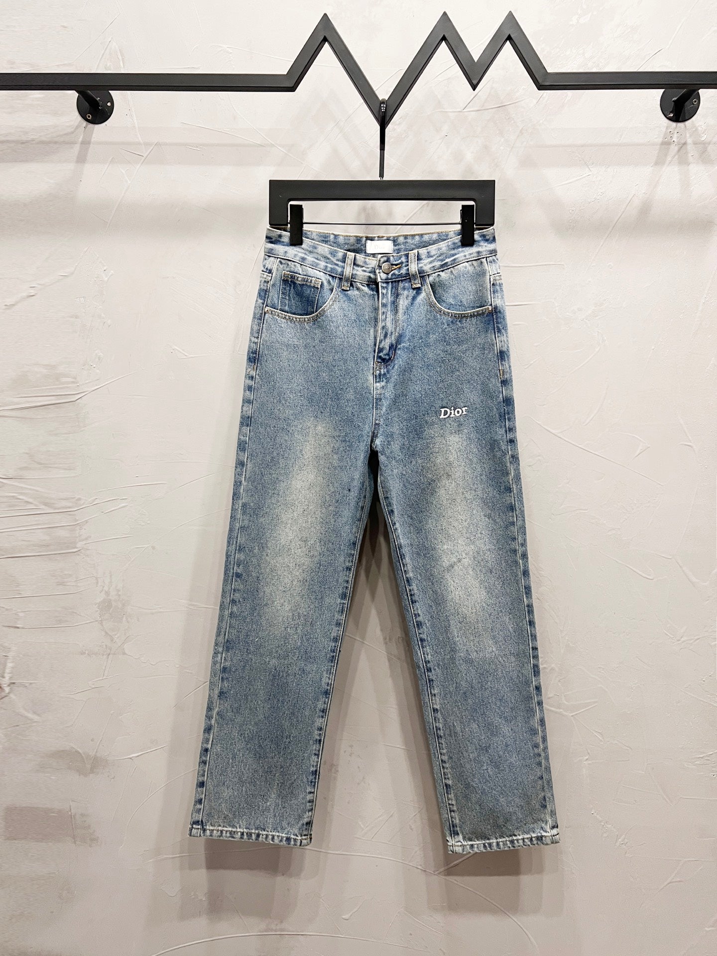 Vintage Straight-Leg Denim Jeans