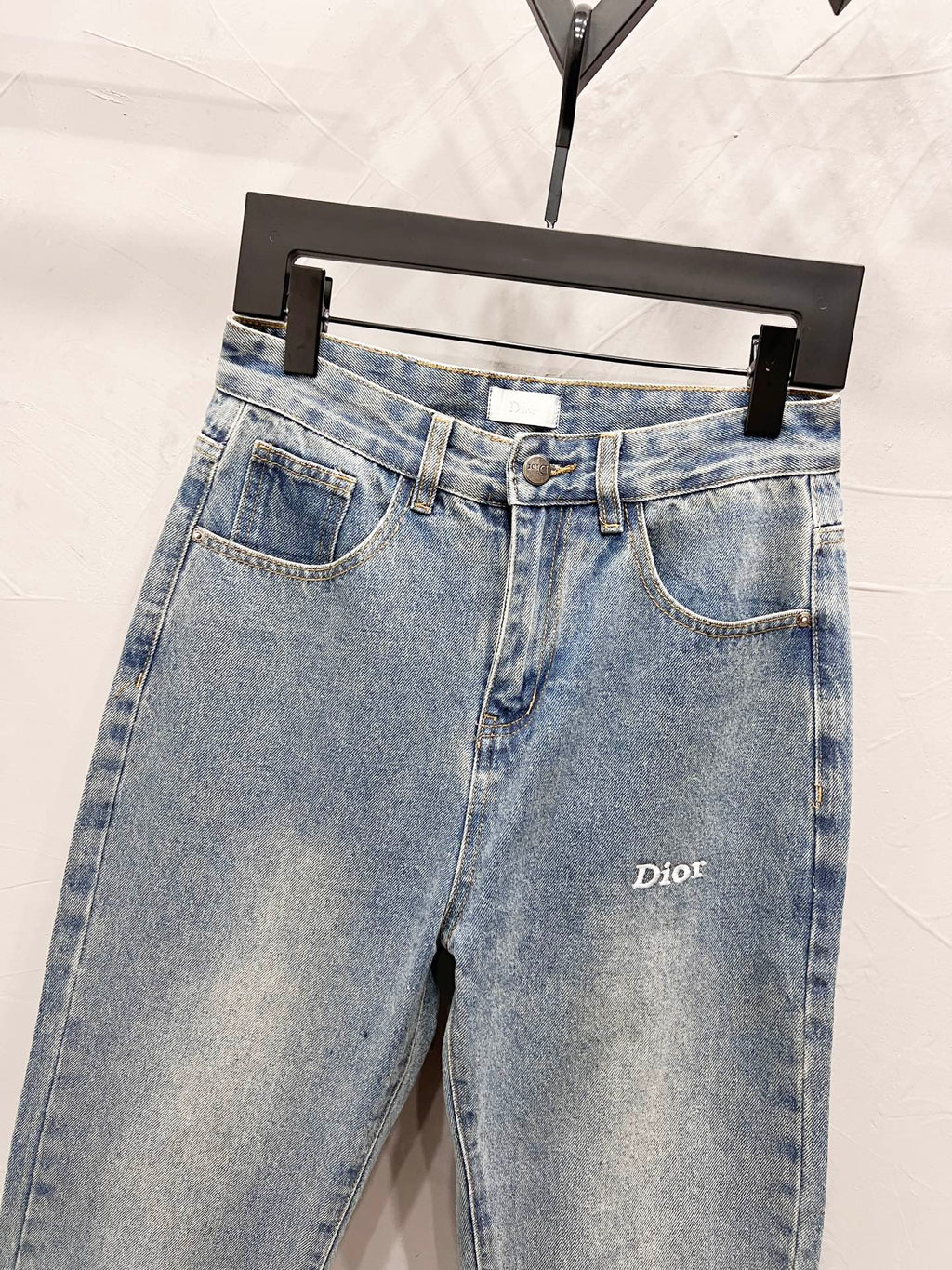 Vintage Straight-Leg Denim Jeans