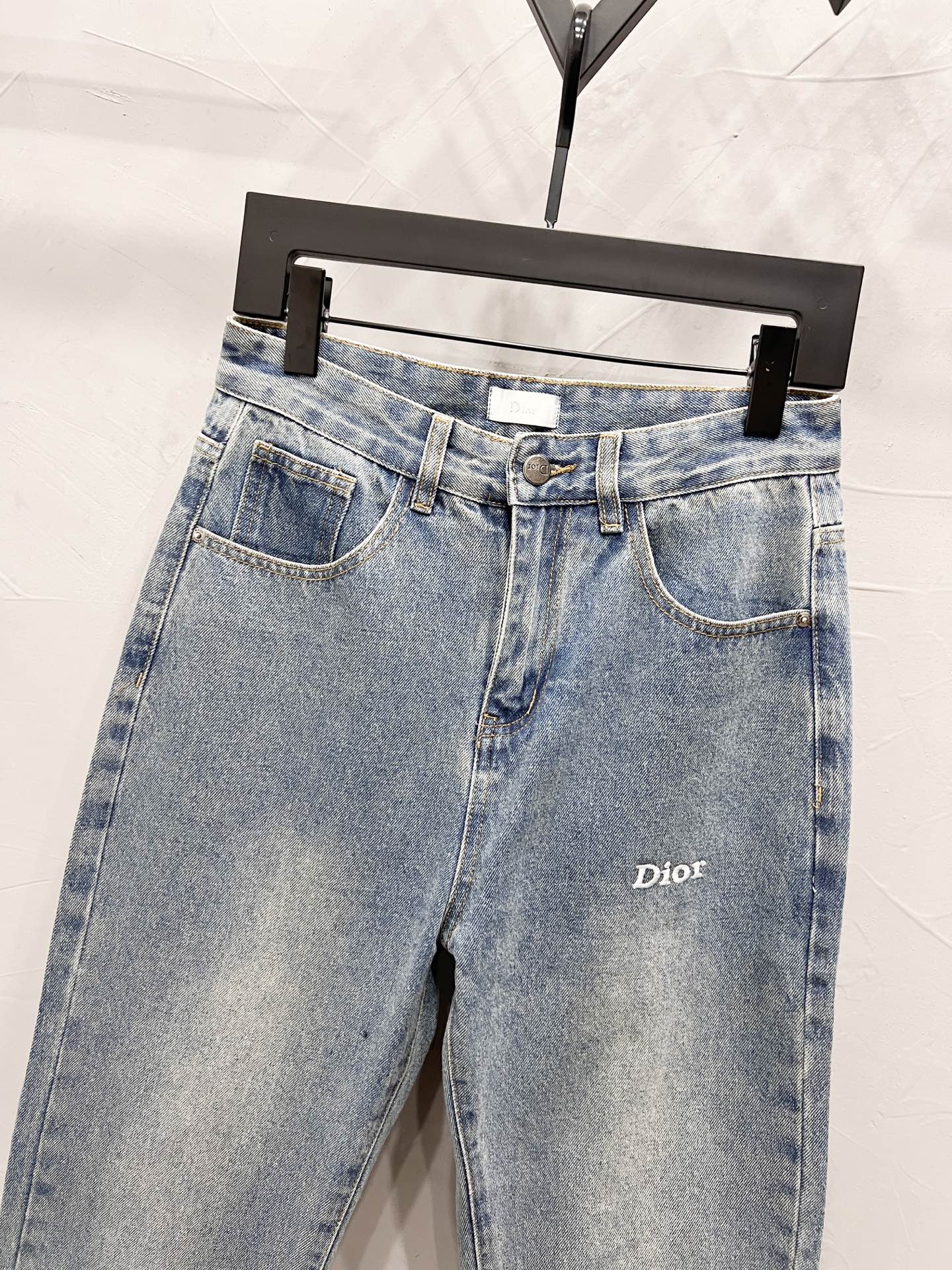 Vintage Straight-Leg Denim Jeans