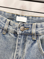Vintage Straight-Leg Denim Jeans