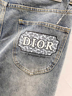 Vintage Straight-Leg Denim Jeans