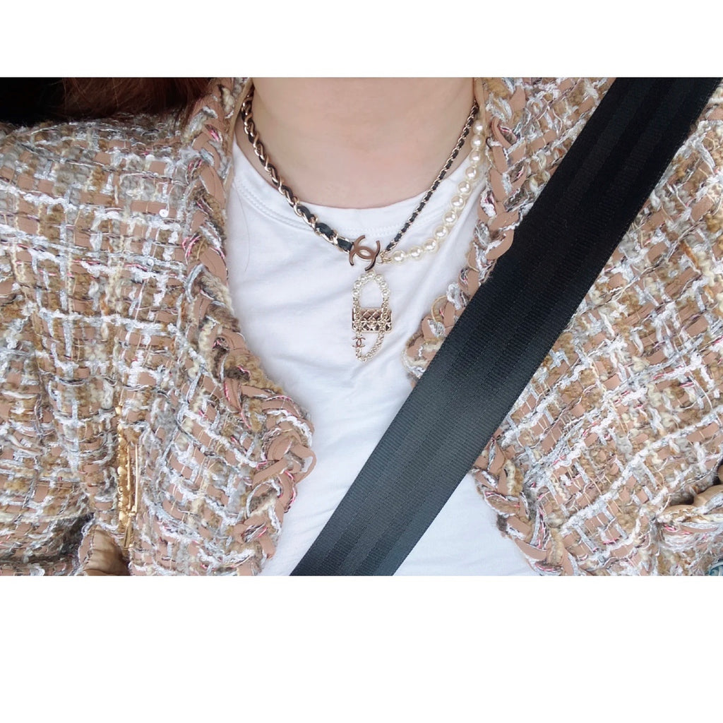 Mini Bag & Pearl Chain Necklace – Statement Design