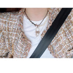 Mini Bag & Pearl Chain Necklace – Statement Design