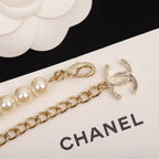 Double-Layer Pearl & Crystal Necklace – Handcrafted Elegance