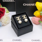 Gold-Tone Pearl Stud Earrings – Refined Classic