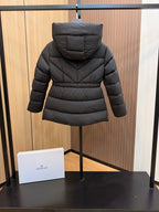 Women’s Short Down Jacket with Belted Waist