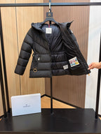 Women’s Short Down Jacket with Belted Waist