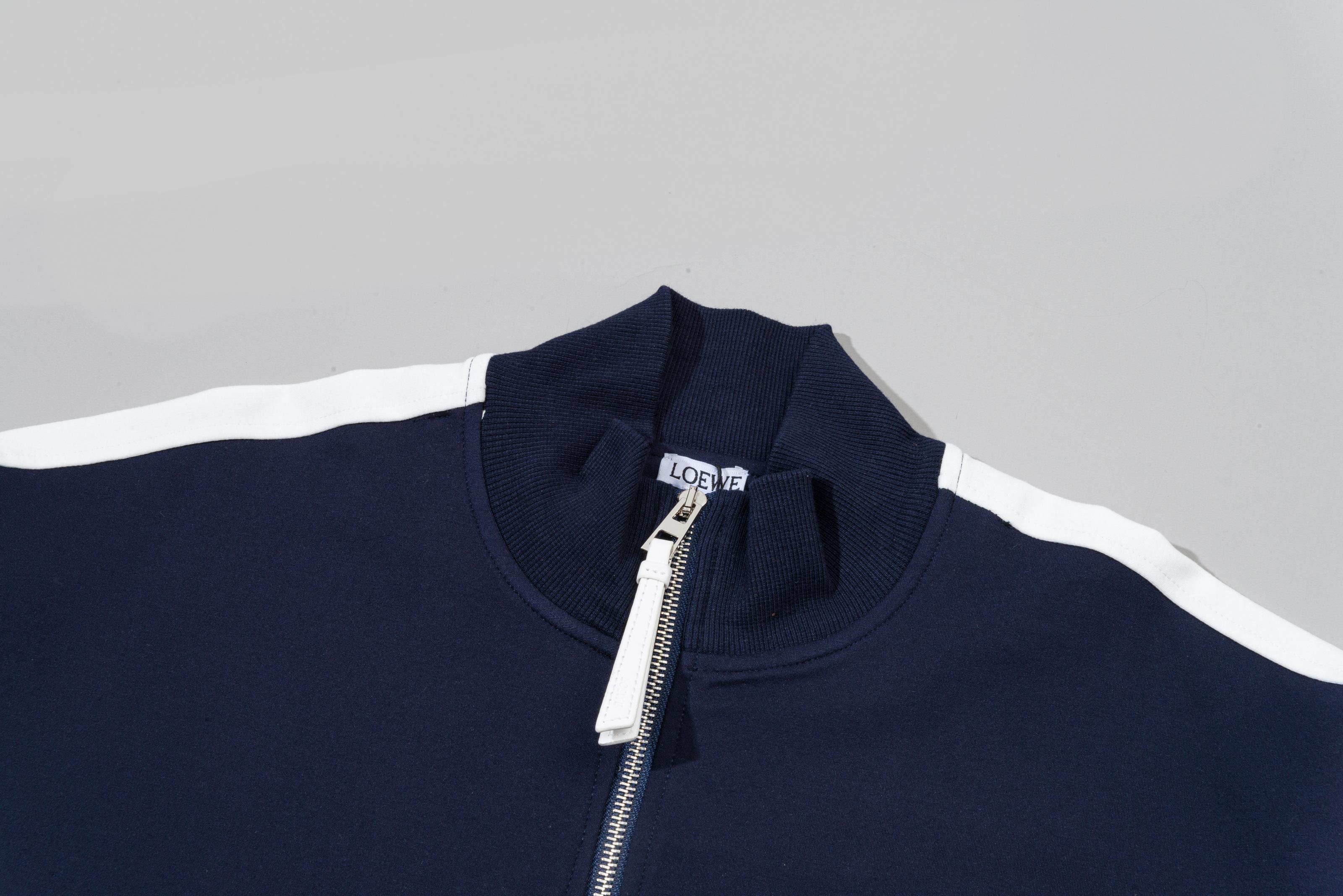 Contrast-Stitch Embroidered Tracksuit Set