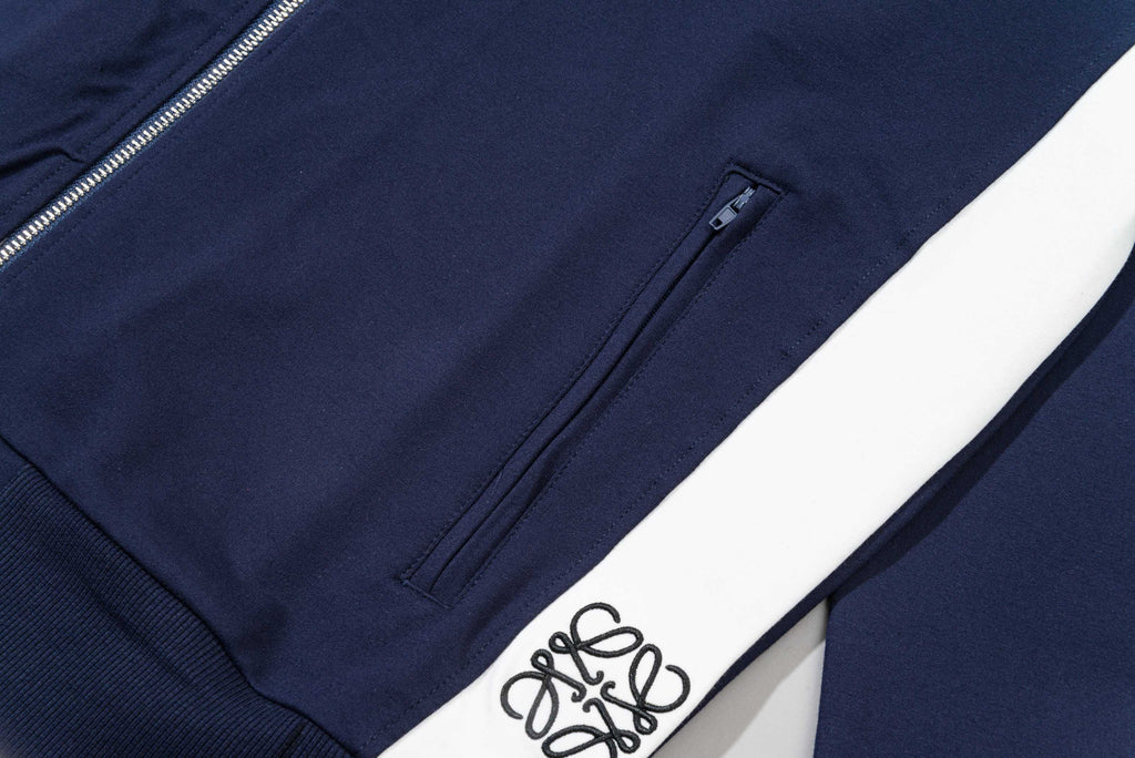Contrast-Stitch Embroidered Tracksuit Set
