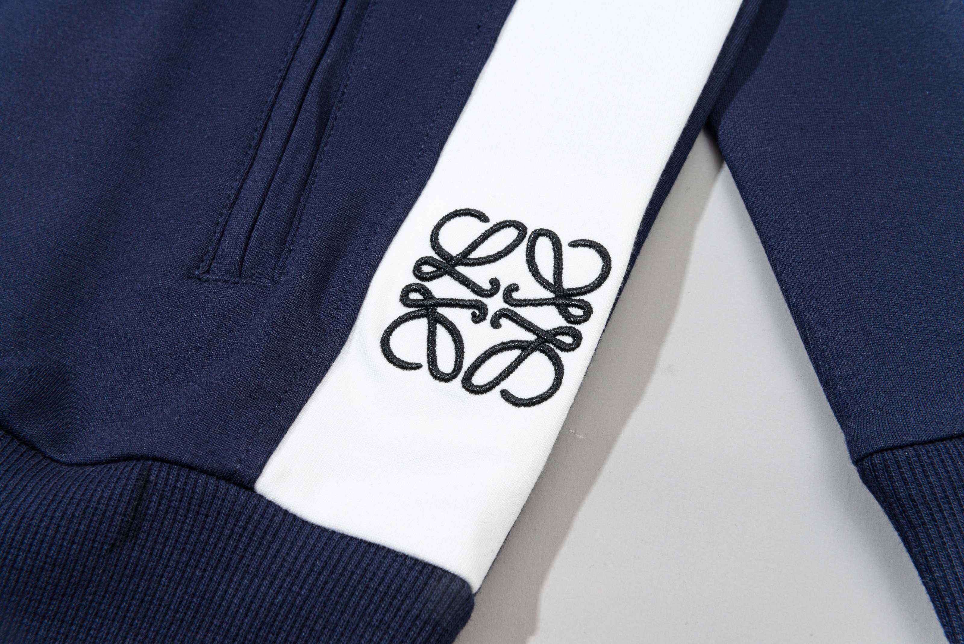 Contrast-Stitch Embroidered Tracksuit Set
