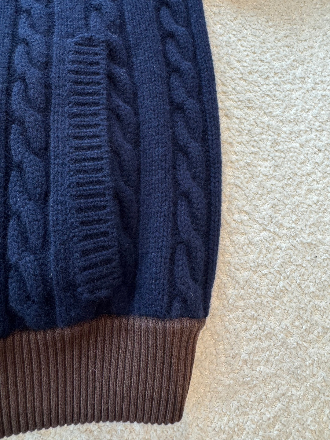 Wool and cotton zipper cardigan