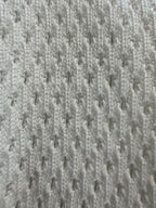 M M Lace-Trim Ribbed Knit Top – White