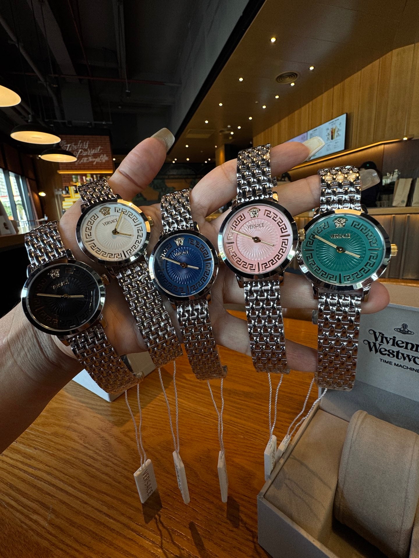 Greca Fortuna Silver-Tone Watch